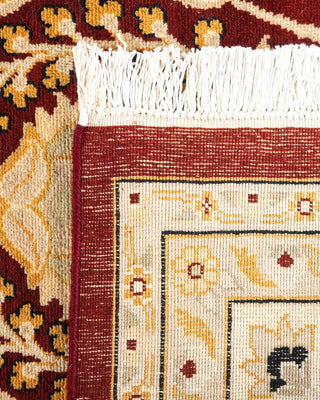 Traditional Mogul Red Wool Area Rug 9' 3" x 12' 2" - Solo Rugs