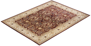 Traditional Mogul Red Wool Area Rug 9' 3" x 12' 2" - Solo Rugs