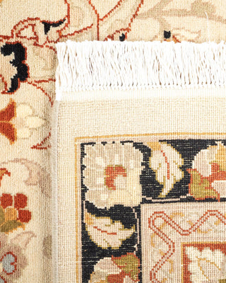 Traditional Mogul Ivory Wool Area Rug 9' 0" x 12' 5" - Solo Rugs