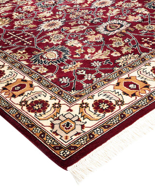 Traditional Mogul Red Wool Area Rug 4' 3" x 6' 0" - Solo Rugs