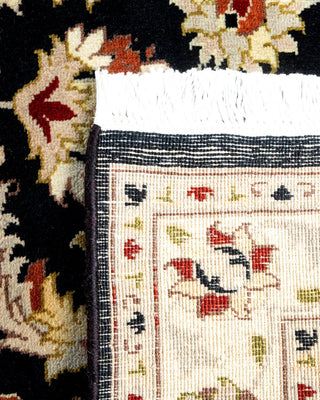 Traditional Mogul Black Wool Runner 2' 7" x 12' 6" - Solo Rugs