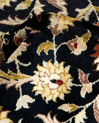 Traditional Mogul Black Wool Runner 2' 7" x 12' 6" - Solo Rugs