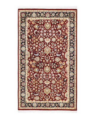 Traditional Mogul Red Wool Area Rug 3' 1" x 5' 3" - Solo Rugs