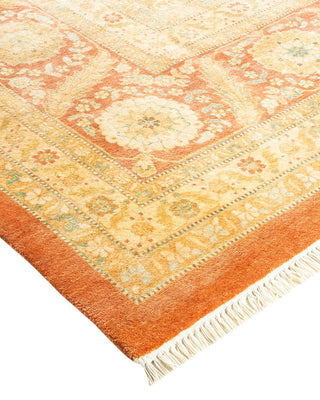 Traditional Mogul Brown Wool Area Rug 10' 1" x 13' 6" - Solo Rugs