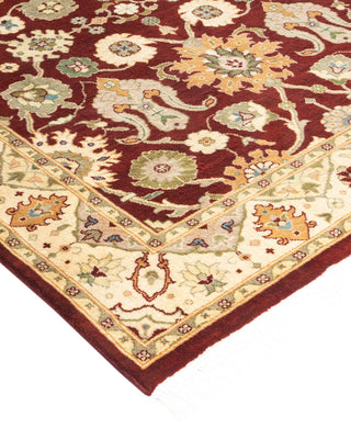 Traditional Mogul Orange Wool Area Rug 3' 1" x 5' 3" - Solo Rugs