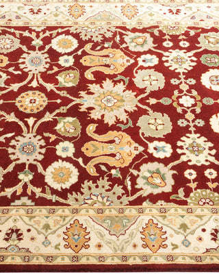 Traditional Mogul Orange Wool Area Rug 3' 1" x 5' 3" - Solo Rugs