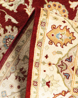 Traditional Mogul Orange Wool Area Rug 3' 1" x 5' 3" - Solo Rugs
