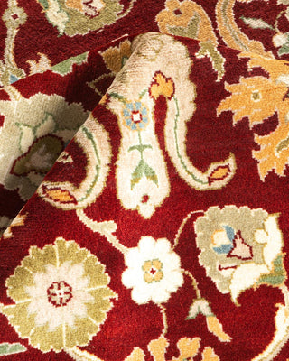 Traditional Mogul Orange Wool Area Rug 3' 1" x 5' 3" - Solo Rugs