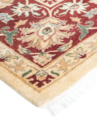 Traditional Mogul Ivory Wool Area Rug 9' 4" x 12' 1" - Solo Rugs