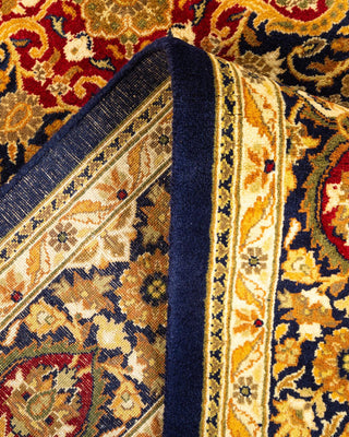 Traditional Mogul Blue Wool Area Rug 5' 1" x 8' 0" - Solo Rugs