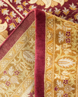 Traditional Mogul Purple Wool Area Rug 12' 2" x 15' 4" - Solo Rugs