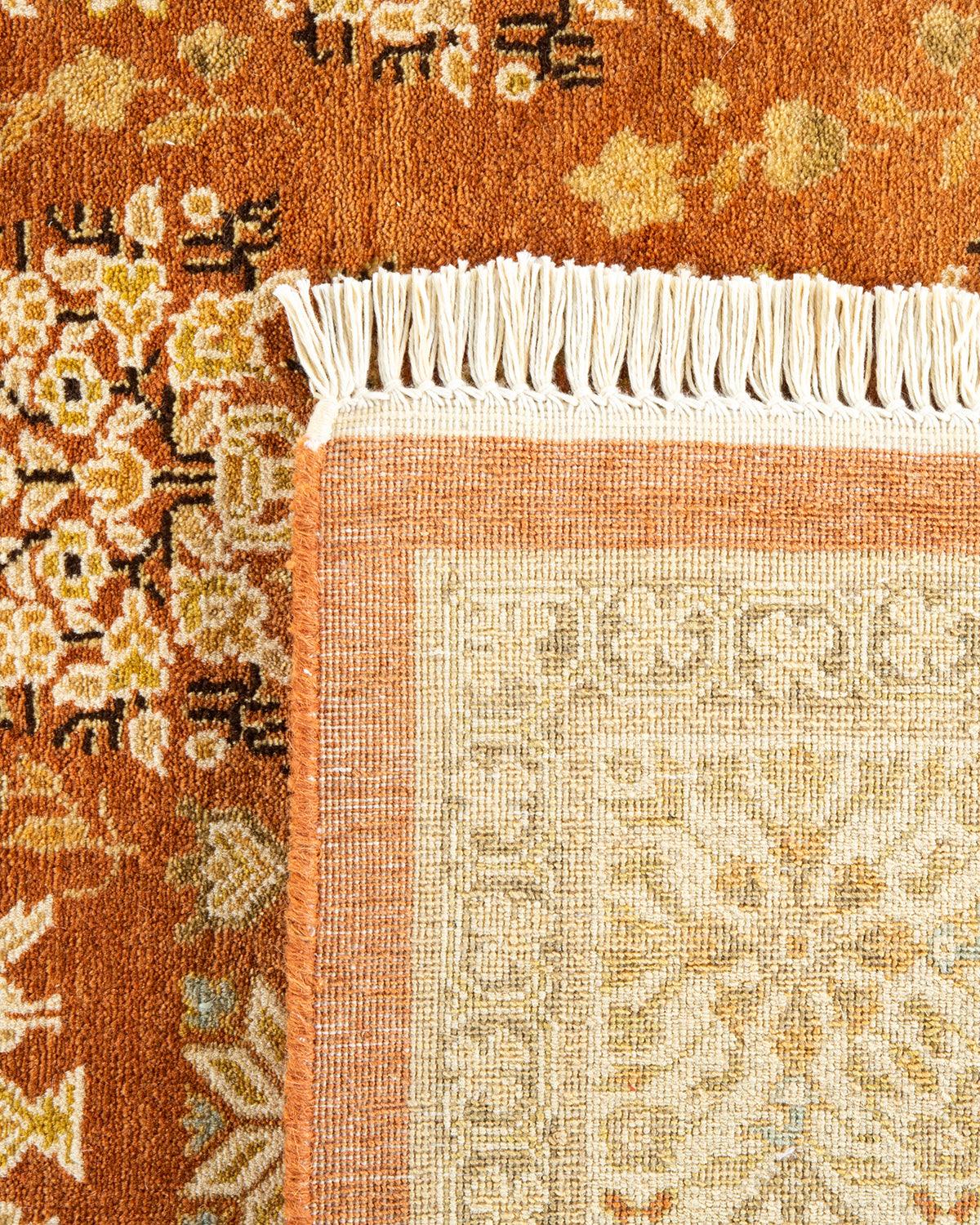 Traditional Mogul Brown Wool Runner 9' 3" x 16' 0" - Solo Rugs