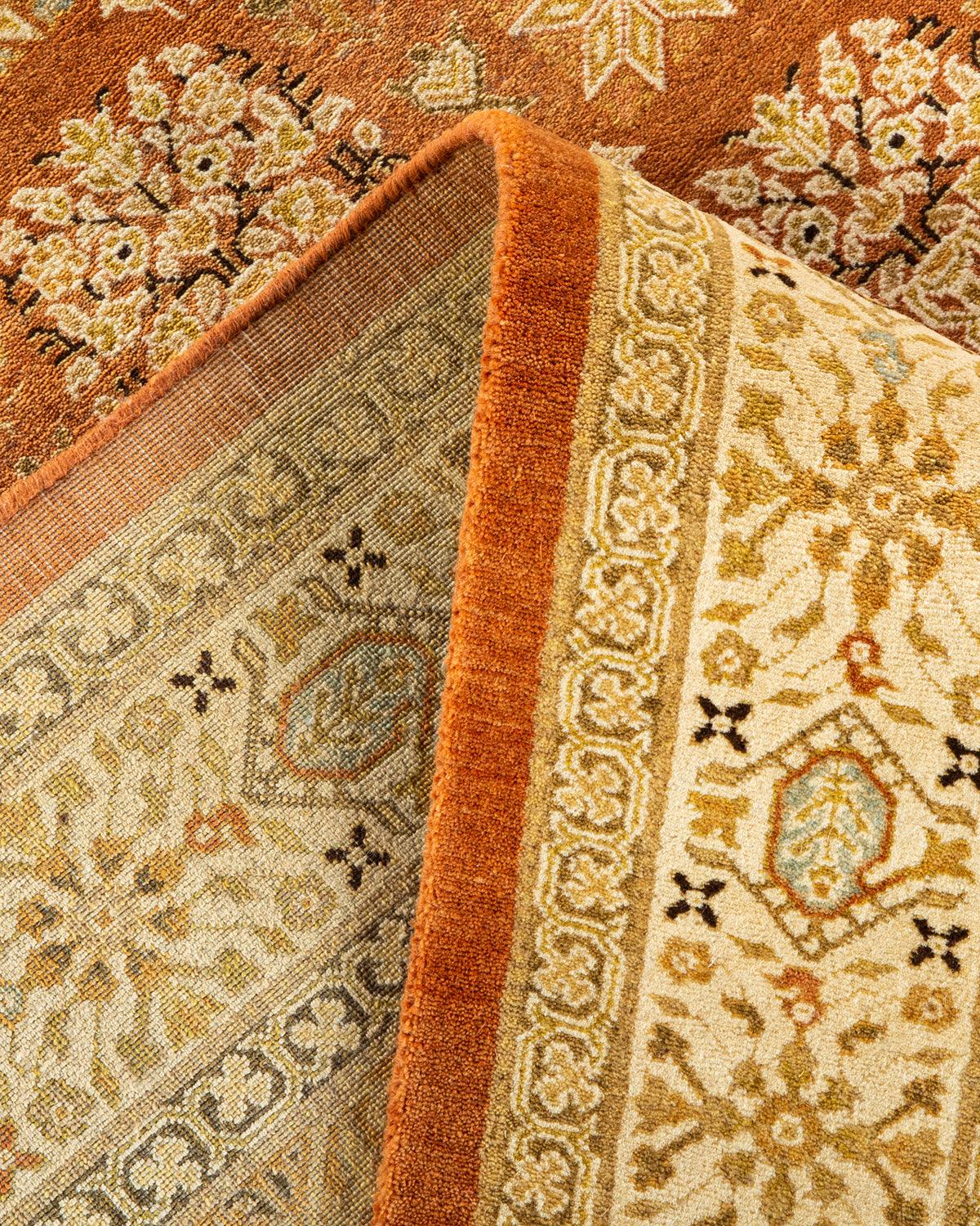 Traditional Mogul Brown Wool Runner 9' 3" x 16' 0" - Solo Rugs