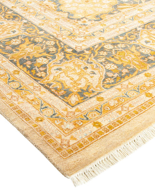 Traditional Mogul Ivory Wool Area Rug 9' 3" x 11' 10" - Solo Rugs