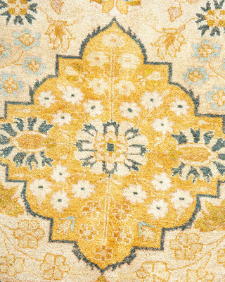 Traditional Mogul Ivory Wool Area Rug 9' 3" x 11' 10" - Solo Rugs