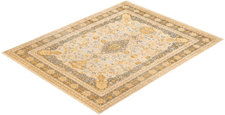 Traditional Mogul Ivory Wool Area Rug 9' 3" x 11' 10" - Solo Rugs