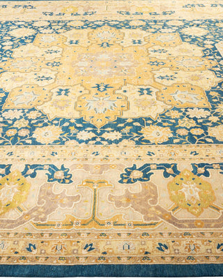 Traditional Mogul Blue Wool Runner 9' 3" x 15' 0" - Solo Rugs