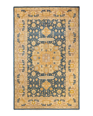 Traditional Mogul Blue Wool Runner 9' 3" x 15' 0" - Solo Rugs