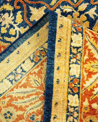 Traditional Mogul Blue Wool Area Rug 8' 2" x 10' 10" - Solo Rugs
