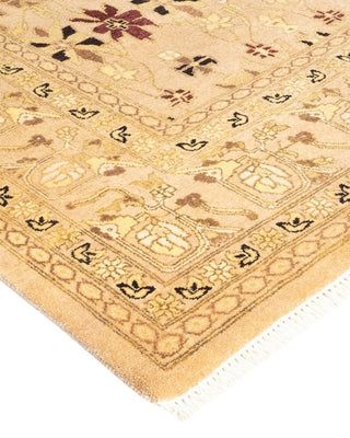 Traditional Mogul Ivory Wool Area Rug 4' 9" x 7' 2" - Solo Rugs