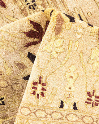 Traditional Mogul Ivory Wool Area Rug 4' 9" x 7' 2" - Solo Rugs