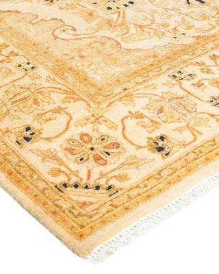 Traditional Mogul Ivory Wool Area Rug 4' 2" x 5' 10" - Solo Rugs