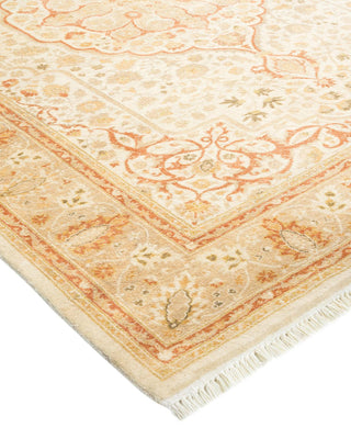 Traditional Mogul Ivory Wool Area Rug 4' 5" x 6' 3" - Solo Rugs