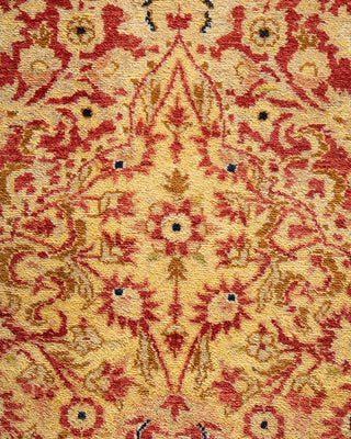 Traditional Mogul Orange Wool Area Rug 9' 3" x 12' 2" - Solo Rugs