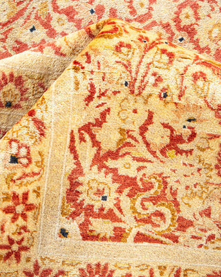 Traditional Mogul Orange Wool Area Rug 9' 3" x 12' 2" - Solo Rugs