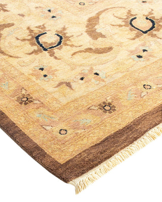 Contemporary Eclectic Brown Wool Area Rug 9' 3" x 12' 4" - Solo Rugs