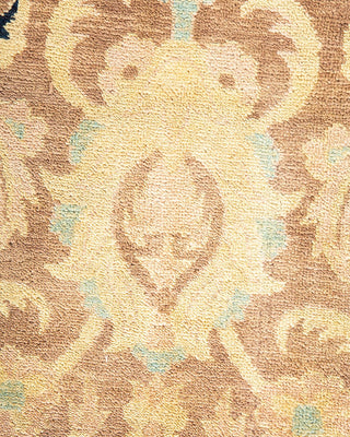 Contemporary Eclectic Brown Wool Area Rug 9' 3" x 12' 4" - Solo Rugs