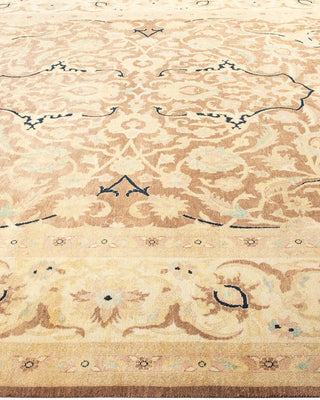 Contemporary Eclectic Brown Wool Area Rug 9' 3" x 12' 4" - Solo Rugs