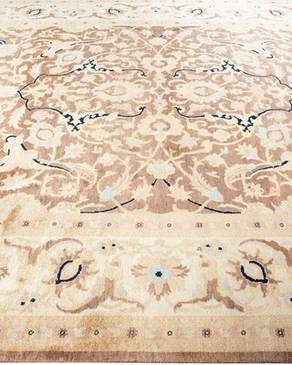 Contemporary Eclectic Brown Wool Area Rug 8' 3" x 10' 2" - Solo Rugs