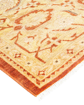 Contemporary Eclectic Orange Wool Area Rug 8' 2" x 10' 1" - Solo Rugs