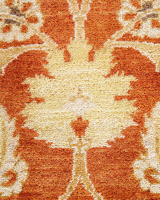 Contemporary Eclectic Orange Wool Area Rug 8' 2" x 10' 1" - Solo Rugs