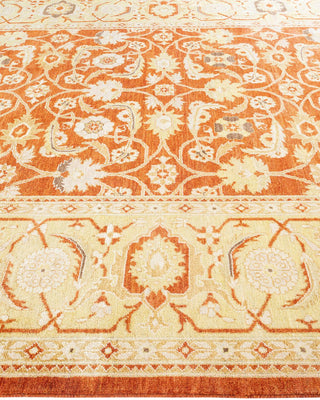 Contemporary Eclectic Orange Wool Area Rug 8' 2" x 10' 1" - Solo Rugs
