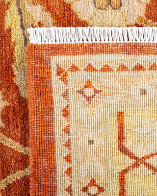 Contemporary Eclectic Orange Wool Area Rug 8' 2" x 10' 1" - Solo Rugs