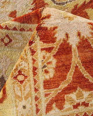 Contemporary Eclectic Orange Wool Area Rug 8' 2" x 10' 1" - Solo Rugs