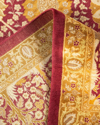 Traditional Mogul Orange Wool Area Rug 9' 1" x 11' 10" - Solo Rugs