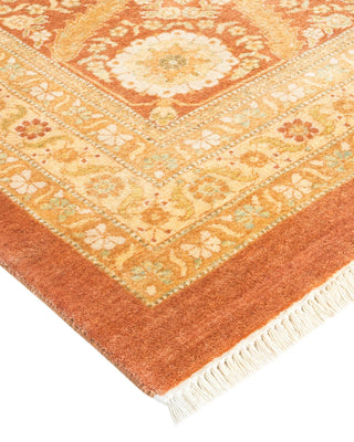 Traditional Mogul Brown Wool Area Rug 12' 3" x 18' 0" - Solo Rugs