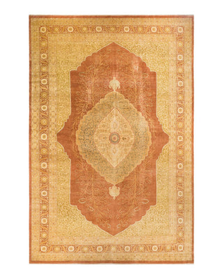 Traditional Mogul Brown Wool Area Rug 12' 3" x 18' 0" - Solo Rugs