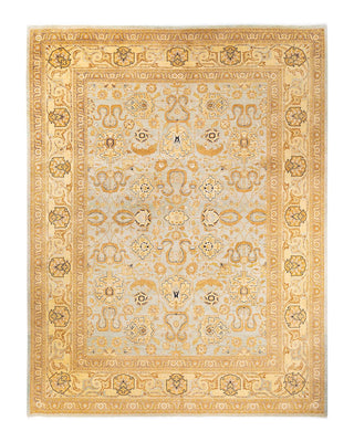 Contemporary Eclectic Light Blue Wool Area Rug 9' 2" x 12' 0" - Solo Rugs