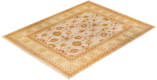 Traditional Mogul Ivory Wool Area Rug 9' 2" x 11' 10" - Solo Rugs