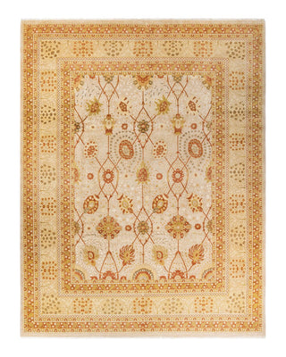 Traditional Mogul Ivory Wool Area Rug 9' 2" x 11' 10" - Solo Rugs