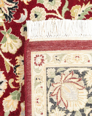 Traditional Mogul Orange Wool Area Rug 4' 2" x 6' 3" - Solo Rugs