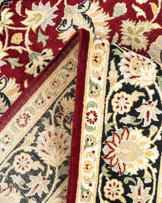 Traditional Mogul Orange Wool Area Rug 4' 2" x 6' 3" - Solo Rugs