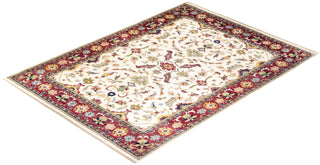 Traditional Mogul Ivory Wool Area Rug 9' 0" x 12' 5" - Solo Rugs