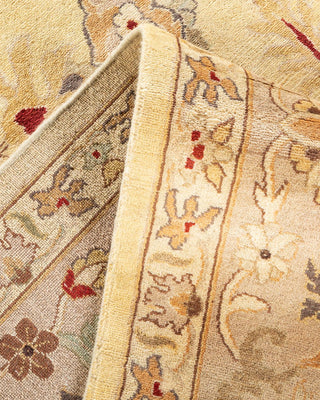 Traditional Mogul Ivory Wool Area Rug 9' 3" x 12' 3" - Solo Rugs