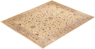 Traditional Mogul Ivory Wool Area Rug 9' 3" x 12' 3" - Solo Rugs