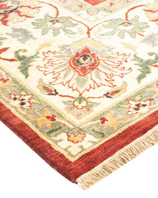 Traditional Mogul Red Wool Area Rug 9' 2" x 12' 3" - Solo Rugs